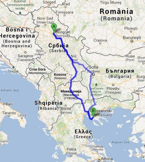 mapa srbije i grcke Kako na put automobilom u Grčku | Mojauto mapa srbije i grcke