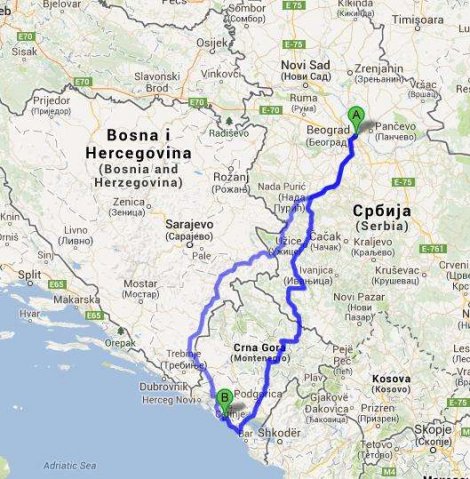 mapa srbija crna gora Automobilom na more: Tri puta za Crnu Goru, preko Žabljaka  mapa srbija crna gora